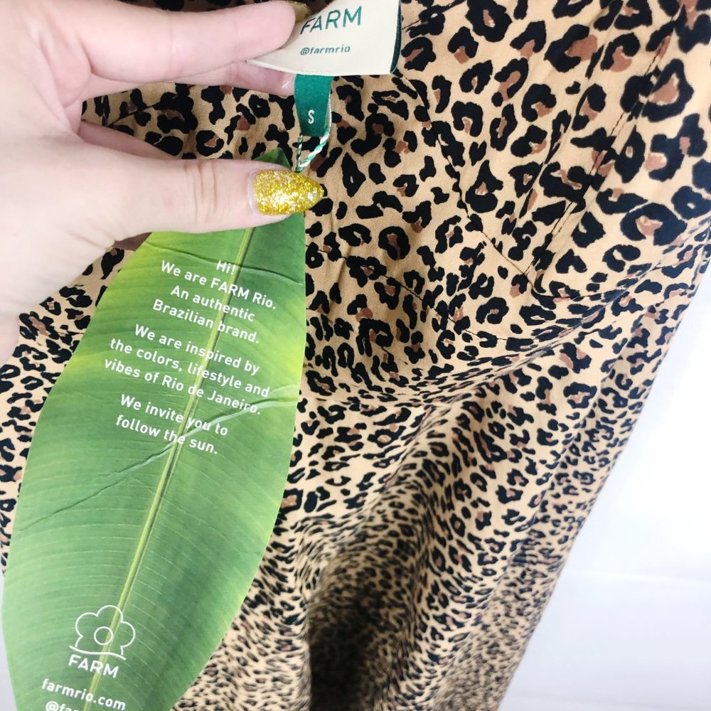SOLD Farm Rio | NEW Leopard Sleeveless Midi Dress - Picture 8 of 8